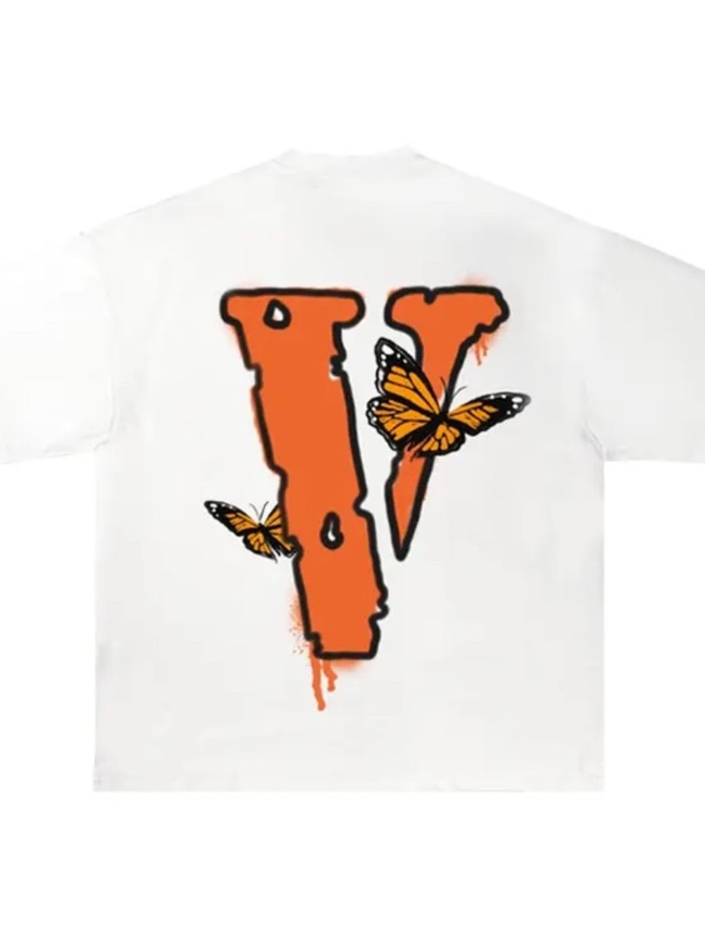 Vlone x Juice Wrld Butterfly T-shirt Men's Size XL White Legends Never Die